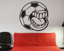 Soccer Ball Mouth Sticker