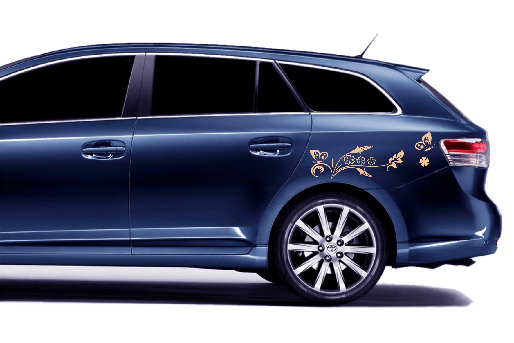 Car Flowers and Butterflies #7 Sticker
