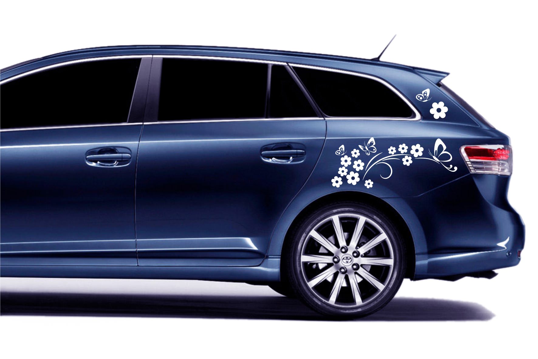 Car Flowers and Butterflies #8 Sticker