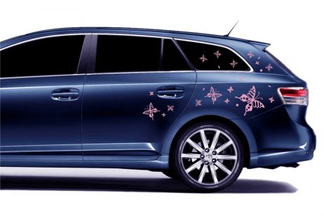 Car Flowers and Butterflies #33 Sticker