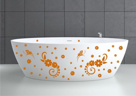 Bathtub Design Decal #11