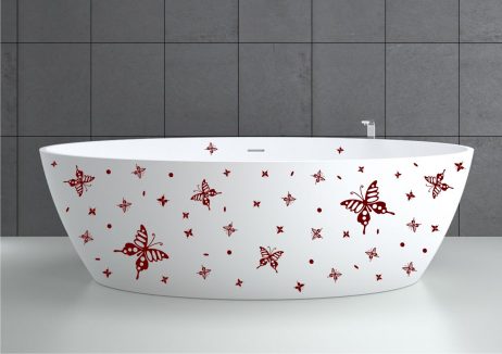 Bathtub Design Decal #34