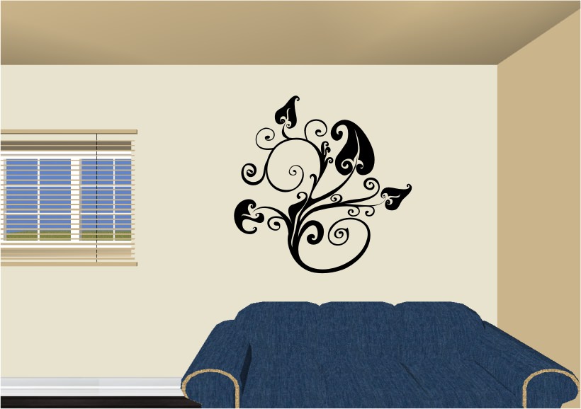 Flower Pointed Leaves Sticker