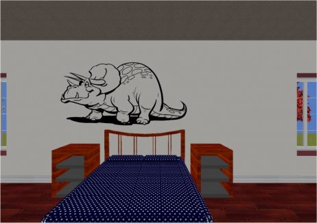 Cartoon Dino Triceratops Sticker