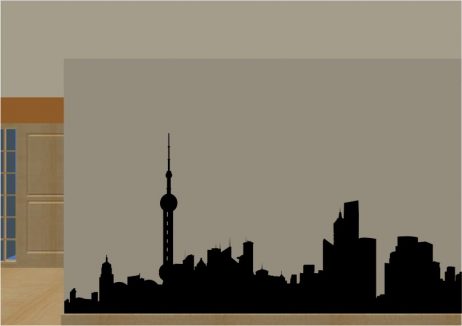 Shanghai Skyline Sticker