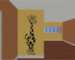 Funny Cartoon Giraffe Sticker