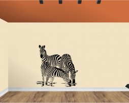 Three Zebras Drinking Sticker