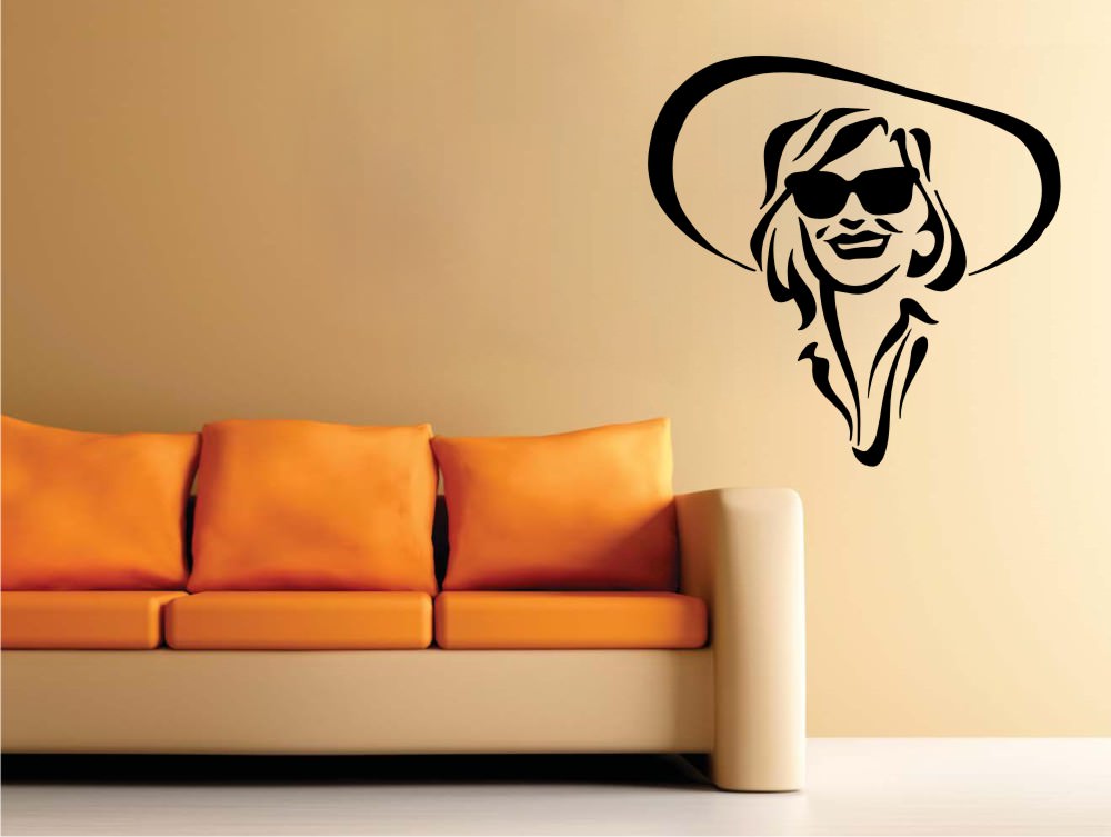 Woman with Hat #2 Sticker