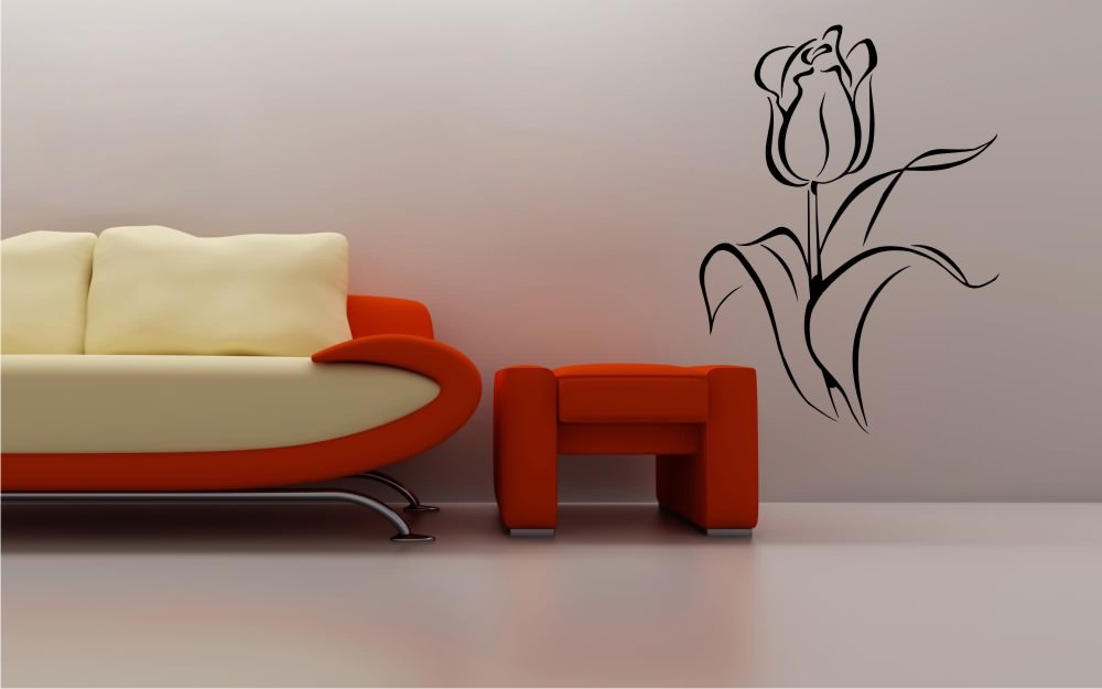 Rose Design Sticker
