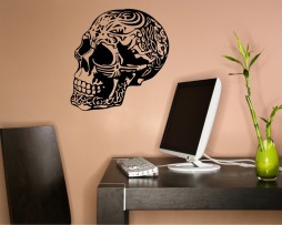 Ornate Skull Design Sticker