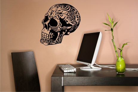 Ornate Skull Design Sticker