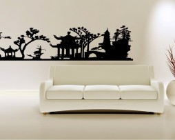 Asian Garden Landscape Sticker