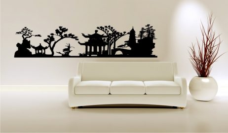 Asian Garden Landscape Sticker