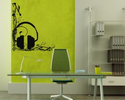 Abstract Headphones Sticker