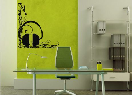 Abstract Headphones Sticker