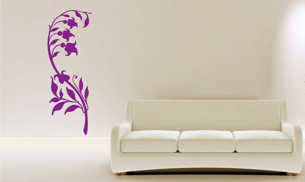Abstract Hanging Flower Sticker