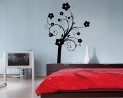 Pretty Tree with Flowers Sticker