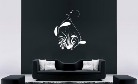 Abstract Grass Design Sticker