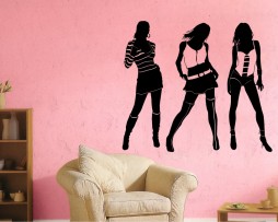 Dancing Girl Trio Sticker