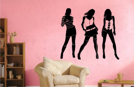 Dancing Girl Trio Sticker