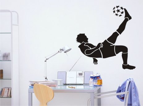 Soccer Player Kicking Sticker