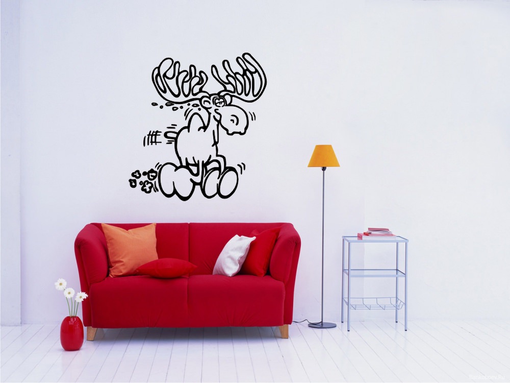 Cartoon Moose Sticker