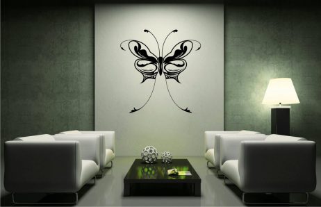 Long Abstract Butterfly Sticker