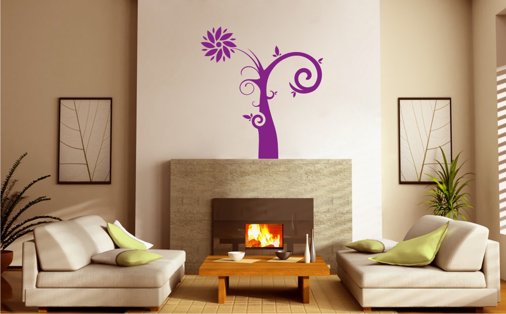 Tree with Flower #1 Sticker