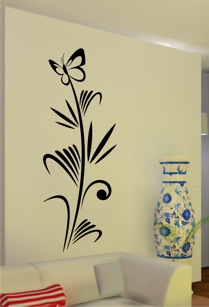 Butterfly Plant Design #6 Sticker