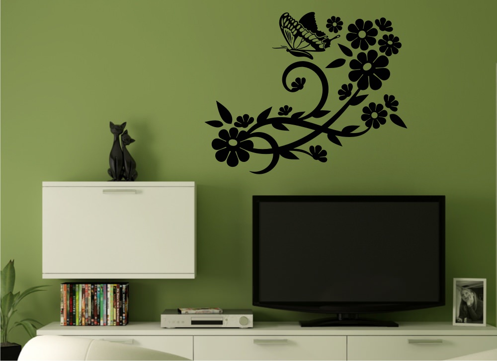 Butterfly Flower Design #12 Sticker