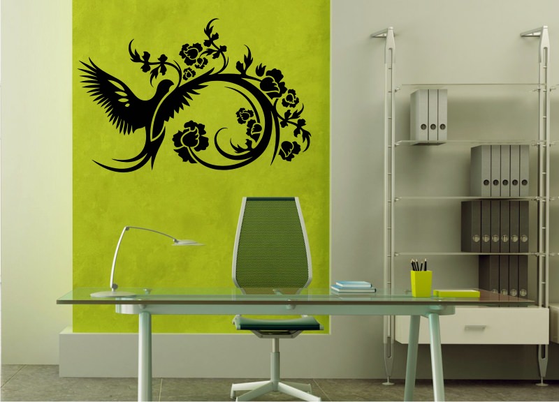 Bird Flower Design #8 Sticker