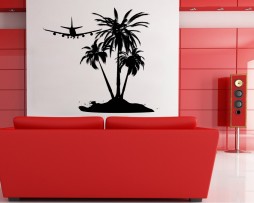 Landing Tropical Island Sticker