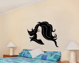 Girl Flowing Hair Sticker