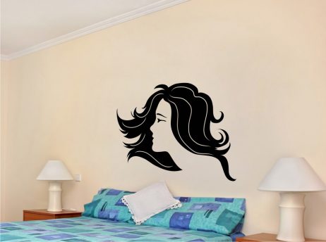 Girl Flowing Hair Sticker