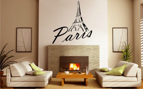Paris Eiffel Tower Script Sticker