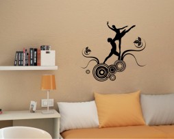 Abstract Dancing Couple Sticker