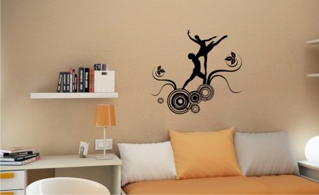 Abstract Dancing Couple Sticker