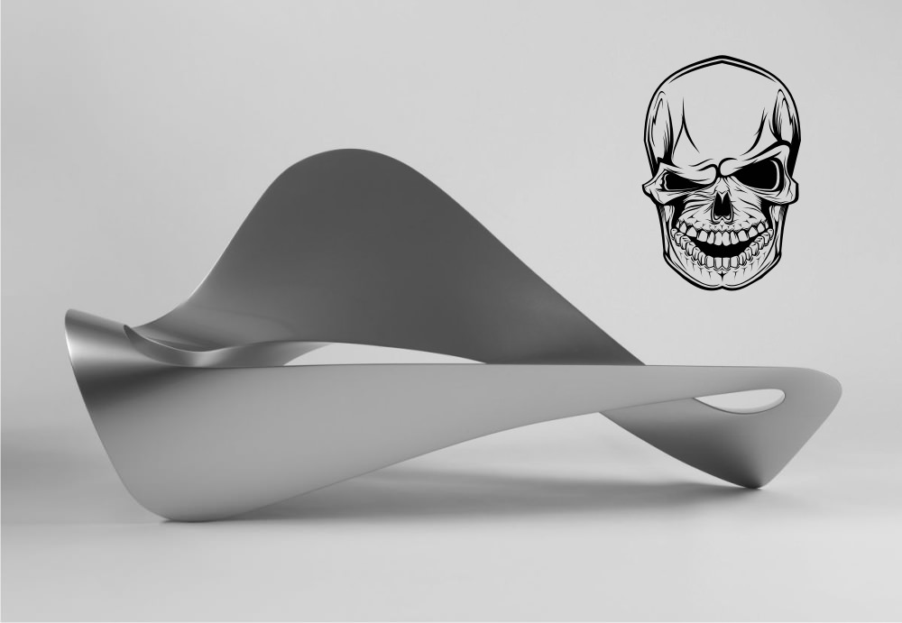 Winking Skull Sticker