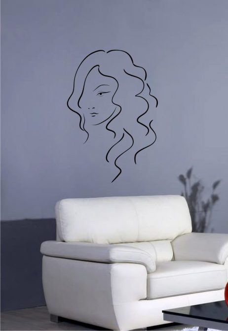 Woman Hair Contour Sticker