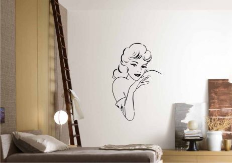 Cartoon Woman Drawing Sticker