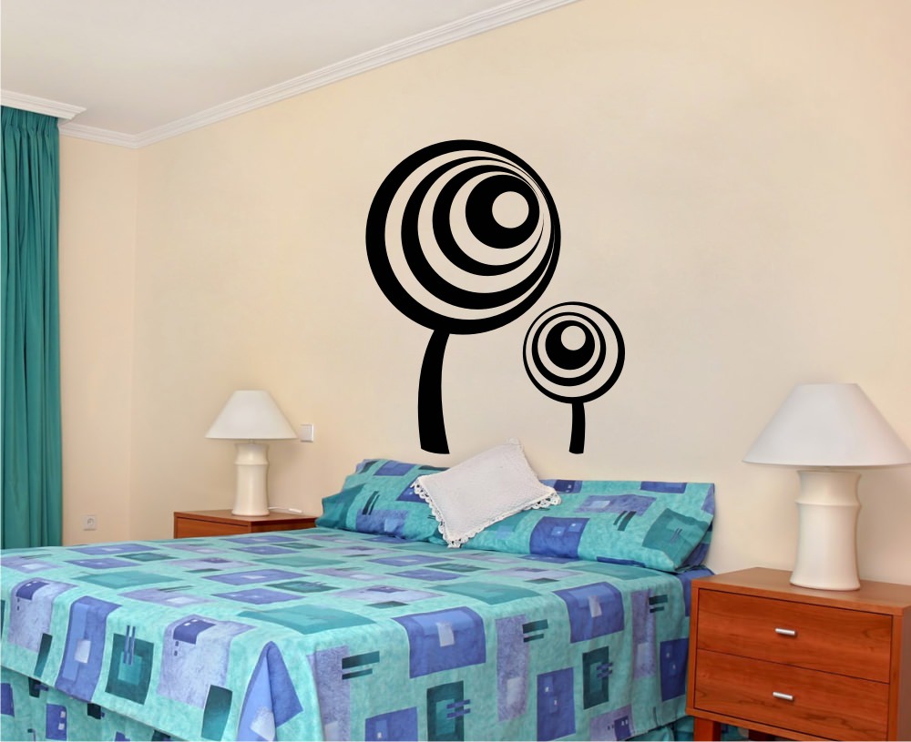 Two Abstract Trees Sticker