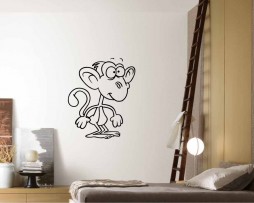 Cute Cartoon Monkey Sticker