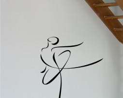 Woman Dancing Contour Design Sticker