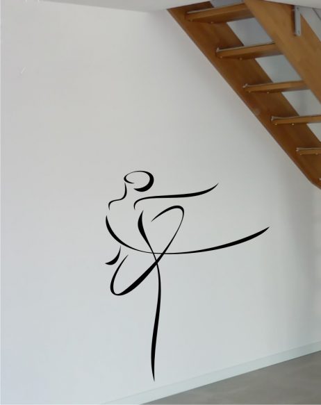Woman Dancing Contour Design Sticker