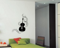 Violin with Lines Sticker