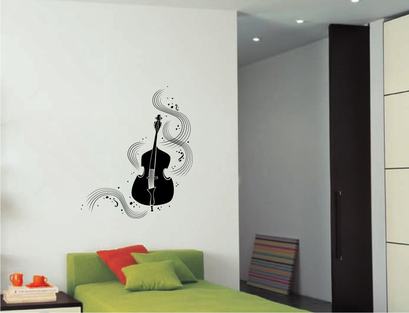 Violin with Lines Sticker