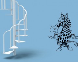 Stylish Cartoon Zebra Sticker