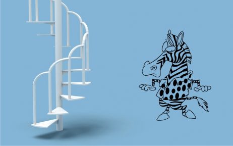 Stylish Cartoon Zebra Sticker
