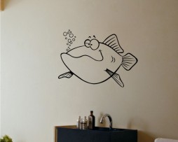 Cartoon Fish Design Sticker