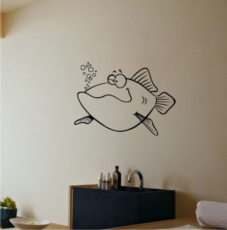 Cartoon Fish Design Sticker